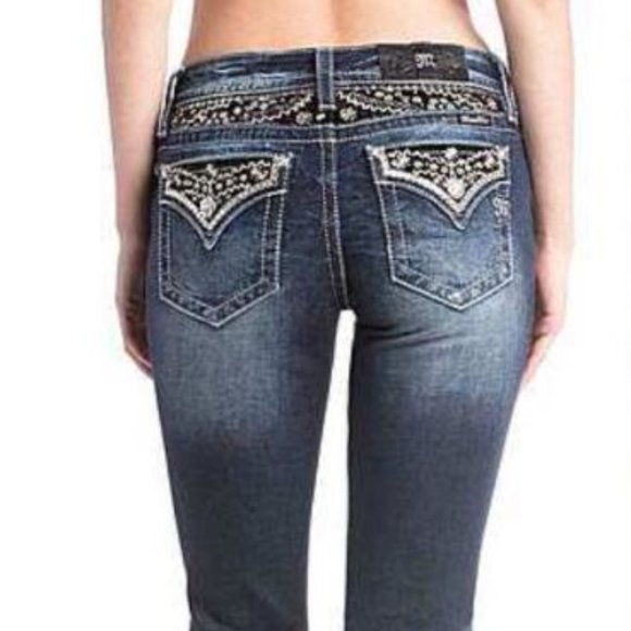 Miss Me Denim - MISS ME Bootcut Embelllished Flap Pocket Jeans 28